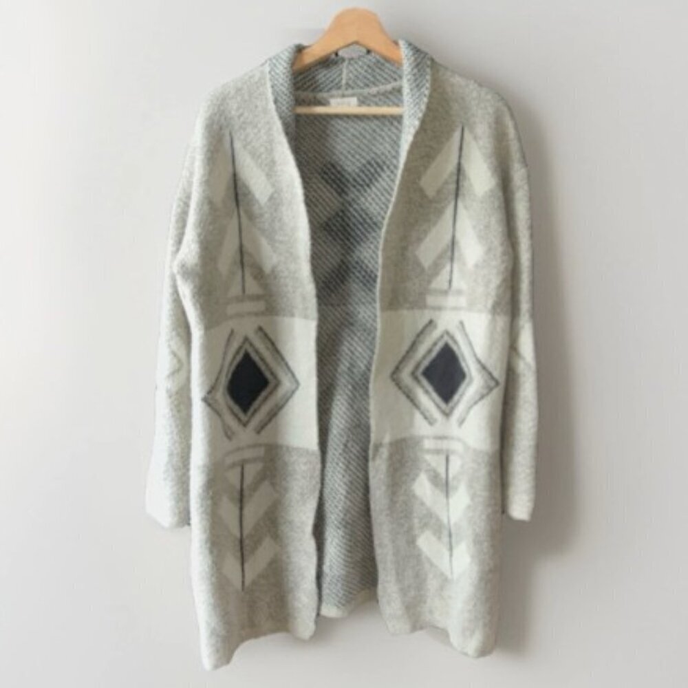 Debut Southwestern Cardigan Sweater Aztec Design Women's Size Large Cozy Warm